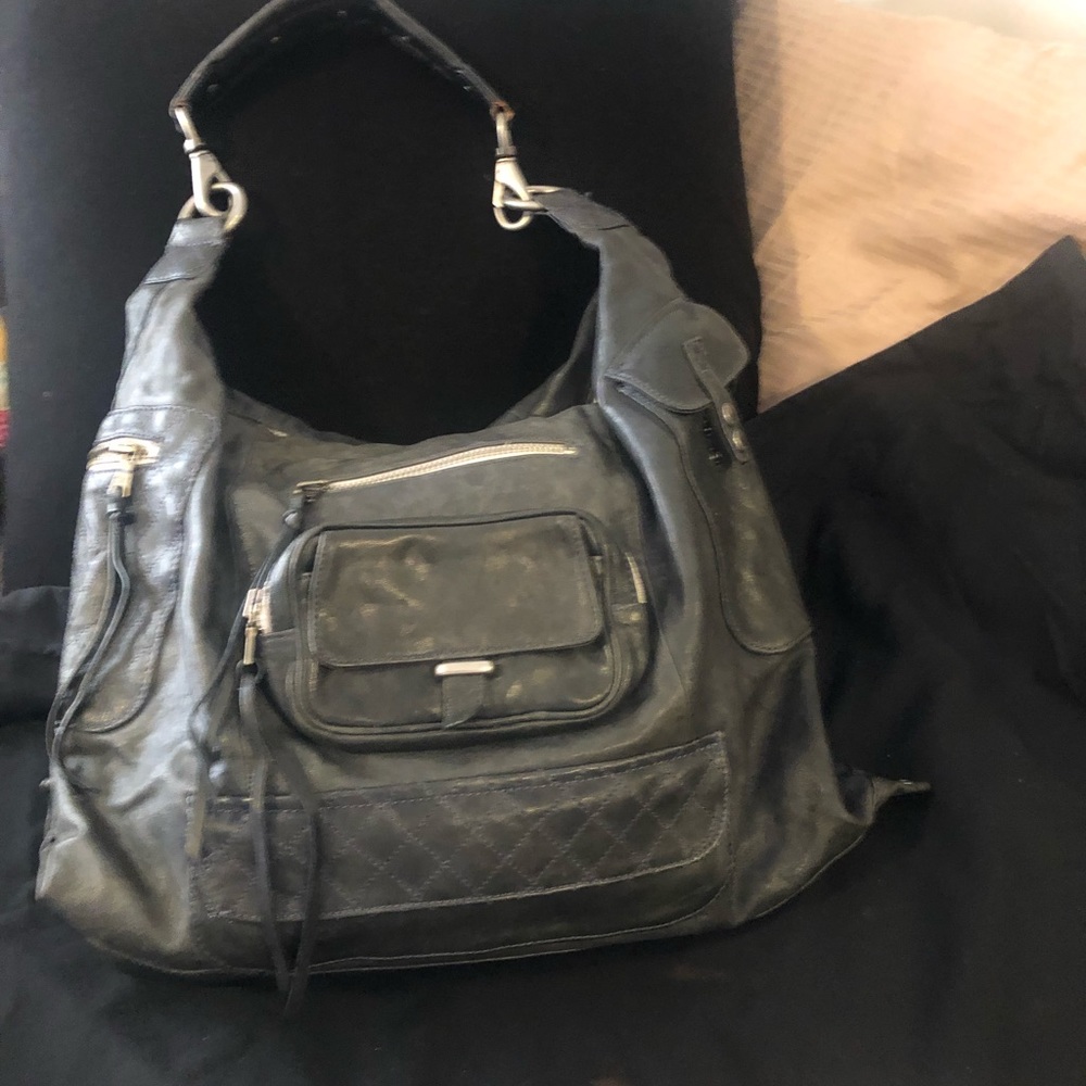 Andrew Marc Butter leather large hobo handbag